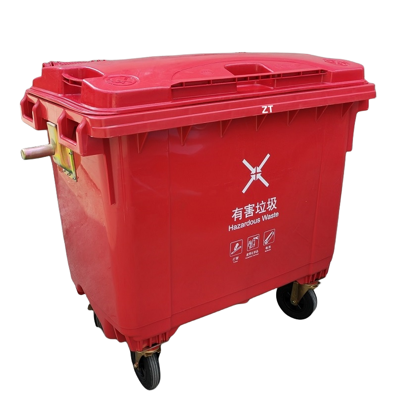 紅色660L塑料垃圾桶